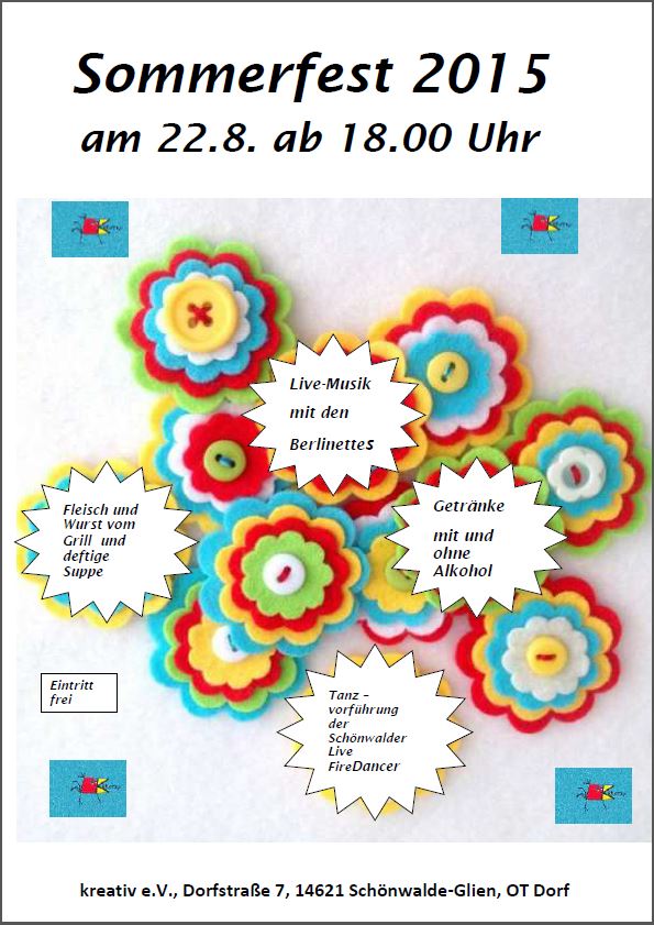 Plakat Sommerfest 2015